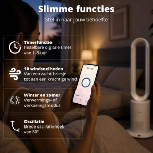 FlinQ Smart Indoor 2-in-1 ClimateTower - Afbeelding 5