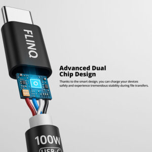 FlinQ 100W USB-C Charging Cables - 2-pack - Image 6