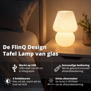 FlinQ Glas Design Lamp - Afbeelding 2
