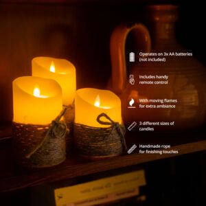 FlinQ LED Moving Flame Candles - Rope - Image 3