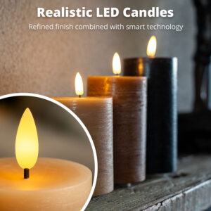 FlinQ Rechargeable LED Pillar Candles - Image 2