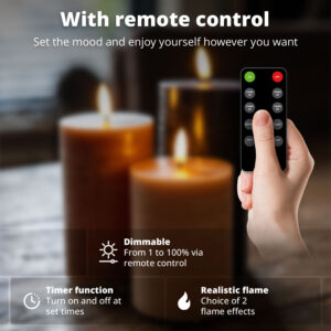 FlinQ Rechargeable LED Pillar Candles - Image 4