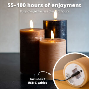 FlinQ Rechargeable LED Pillar Candles - Image 5