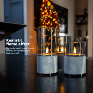 FlinQ Rechargeable LED Candles - Stone Look - Image 4