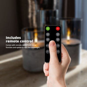 FlinQ Rechargeable LED Candles - Stone Look - Image 5