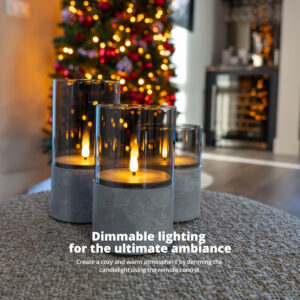 FlinQ Rechargeable LED Candles - Stone Look - Image 6