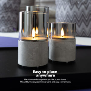 FlinQ Rechargeable LED Candles - Stone Look - Image 7