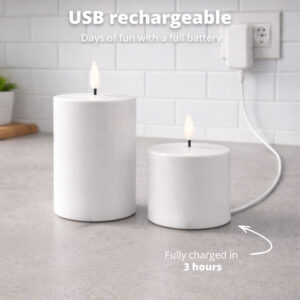 FlinQ Rechargeable LED Outdoor Candles with Moving Flame - Image 4