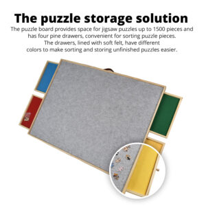 FlinQ Adjustable Puzzle Board with Sorting System - 1500 pieces - Image 3