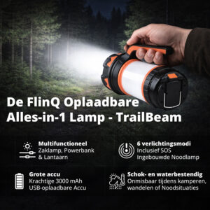FlinQ Rechargeable Camping Light TrailBeam - Afbeelding 2