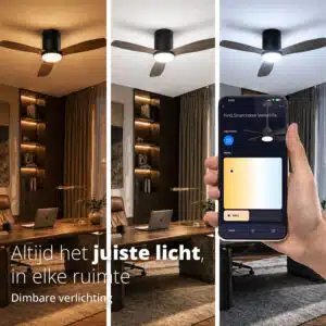 FlinQ Slimme Plafondventilator met Verlichting Venturo - Afbeelding 9