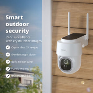 FlinQ Smart Solar Outdoor Security Camera Dome Guard - Image 2