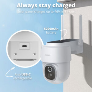 FlinQ Smart Solar Outdoor Security Camera Dome Guard - Image 5