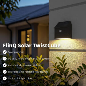 FlinQ Solar Wall Light TwistCube - 2-pack - Image 2