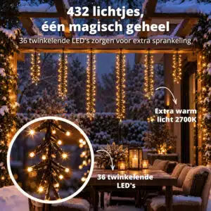 FlinQ LED Cluster Gordijnverlichting - Cascade - Afbeelding 4