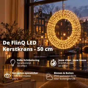FlinQ Micro LED Wreath 50 cm - Afbeelding 2