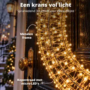 FlinQ Micro LED Wreath 50 cm - Afbeelding 4
