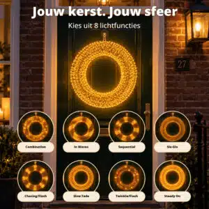 FlinQ Micro LED Wreath 50 cm - Afbeelding 5